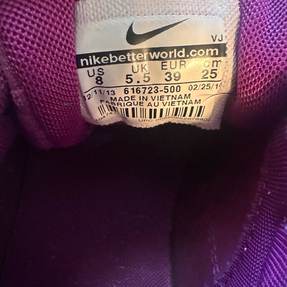 Nike Shoes Women's 8 Air Max Thea Premium Sneakers 616723-500 Purple - Picture 4 of 6